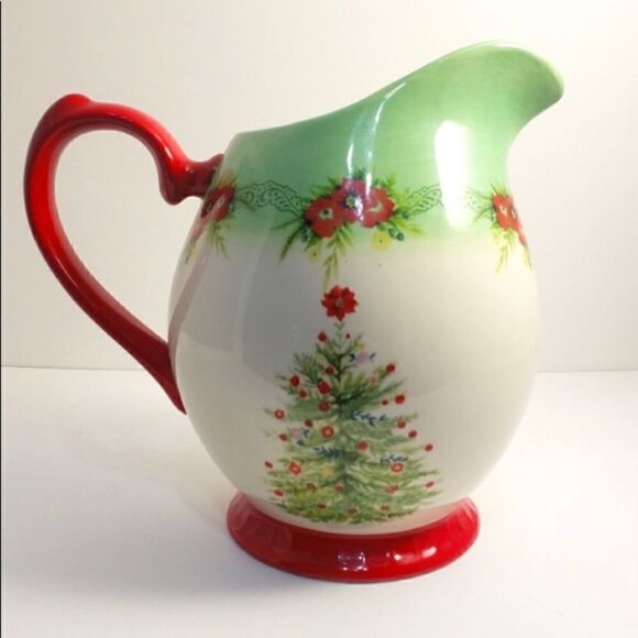 Last one The Pioneer Woman Holiday Cheer 2.9 Quart Pitcher with Trees - Picture 3 of 6